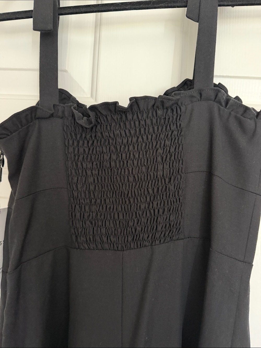 Reiss Black Tie-Shoulder Midi Dress - Picture 7 of 16
